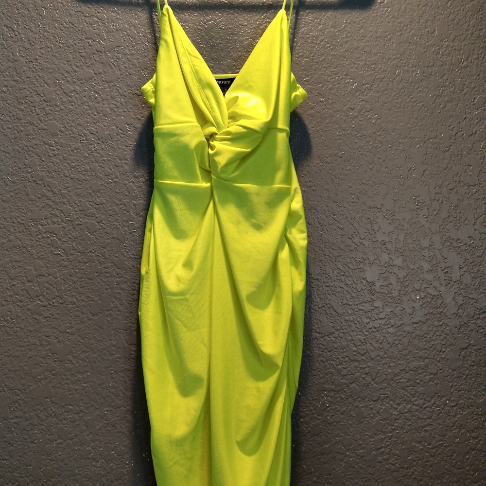 Neon yellow dress